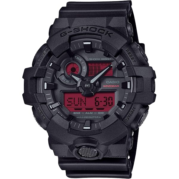 Casio G-Shock Black Resin Red Digital Round Watch GD-010BBR-1